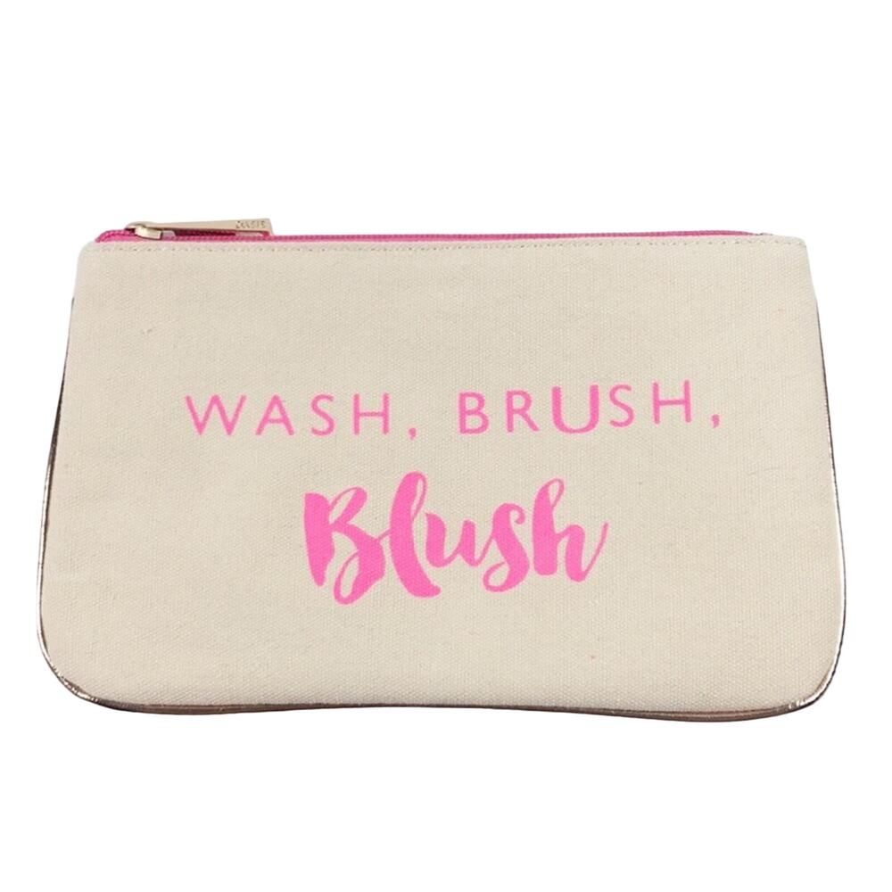 Wash Brush Blush Makeup Cosmetics Pencil Case Bag NWOT